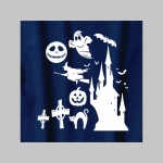 Halloween - strašidlá čierna detská mikina s kapucou stiahnutelnou šnúrkami a klokankovým vreckom vpredu  materiál 80% bavlna 20% polyester